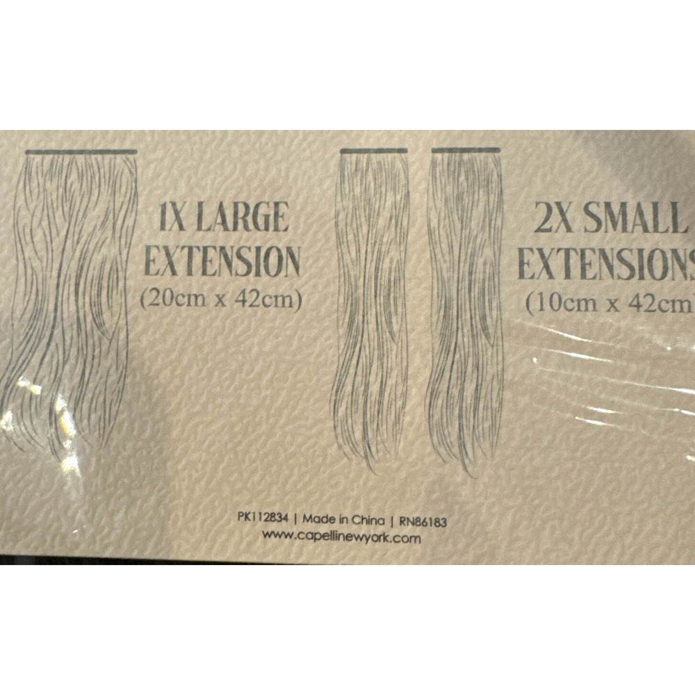 Capelli Brown 3 Piece Faux Hair Clips‎ 1 Large And 2 Small.  Wear Straight/curly - Picture 4 of 6